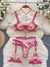 Pink Embroidery Lingerie Set