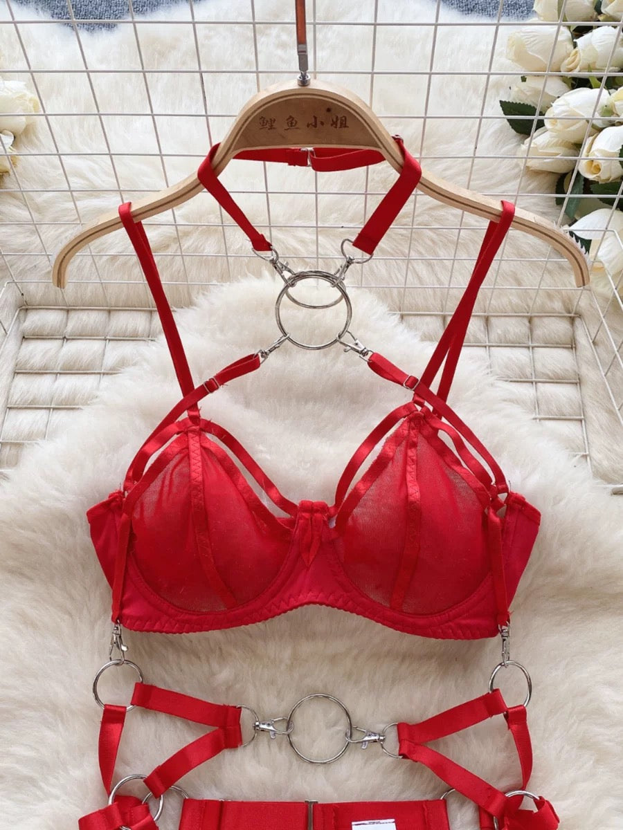 Orange lingerie set for women