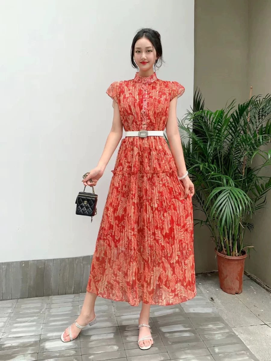 Red Floral Dress