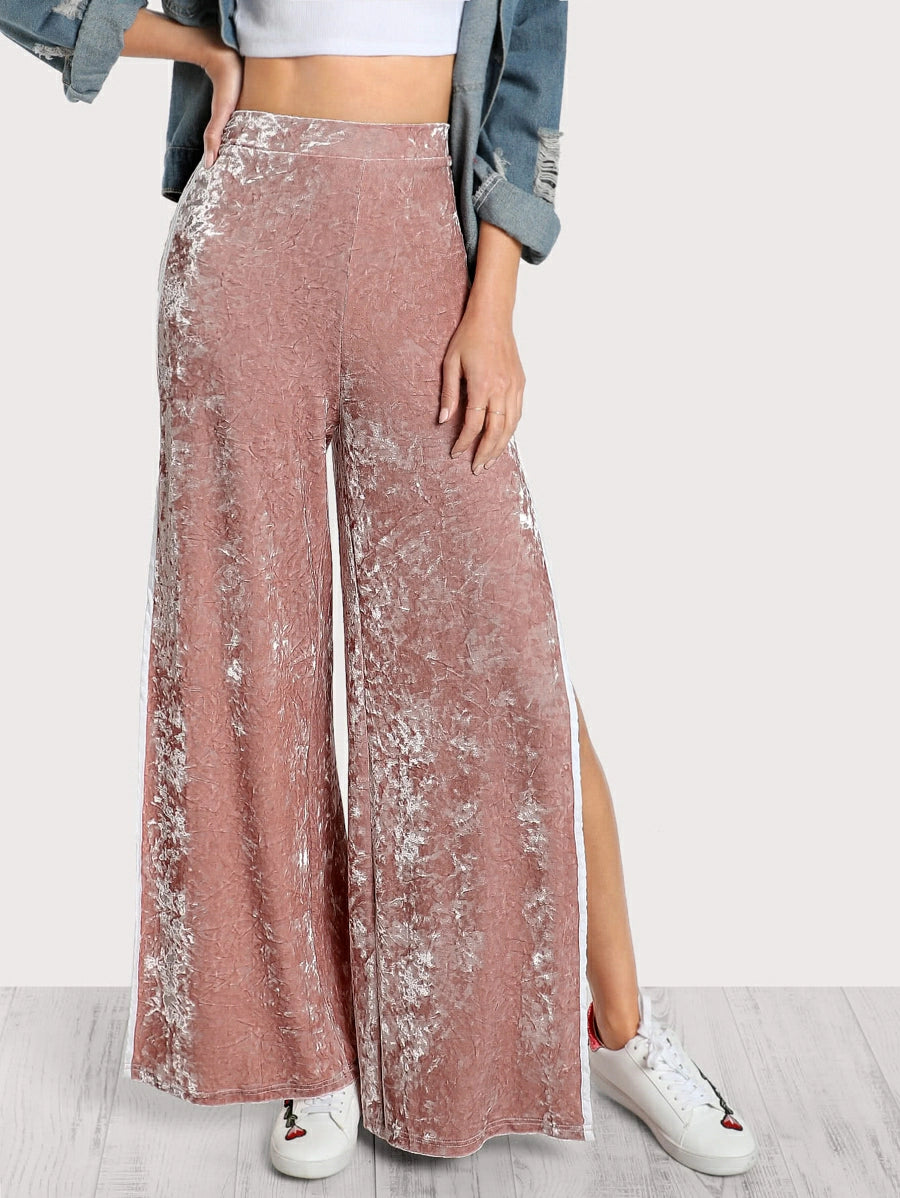 Velvet Slit Pants